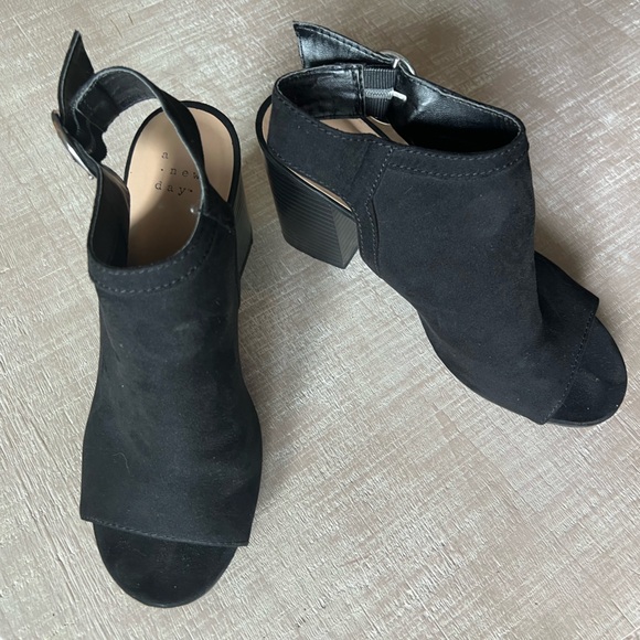 2 Pairs A New Day Open Toe Bootie Size 7.5 - Picture 5 of 8